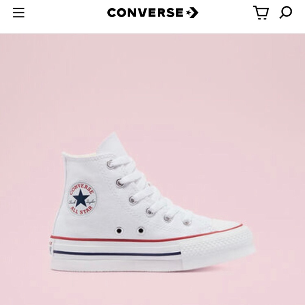 ISO chuck Taylor white platforms